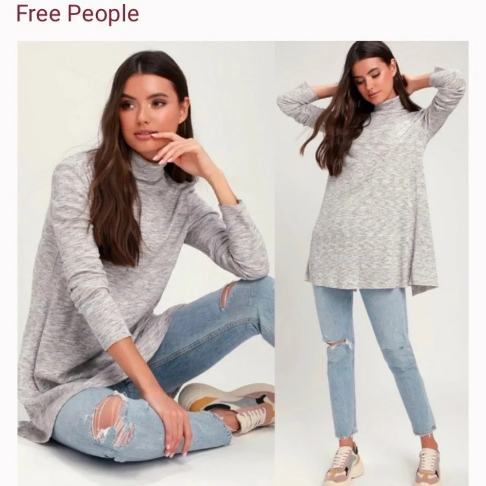 Free People We the Free Turtleneck Splitback Tunic